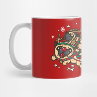 Santapug and Rudolph Mug